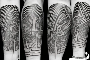 Three plain blacks bands on arm tattoo idea