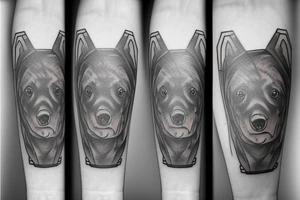 Bear wearing hat tattoo idea