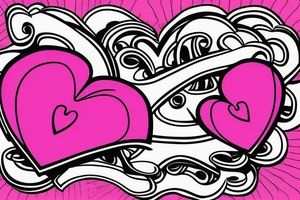 Breast cancer awareness logo with a heart inside designed for a guy tattoo idea