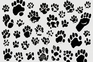 dog paw tattoo idea