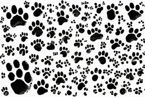 dog paw tattoo idea
