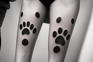 dog paw tattoo idea