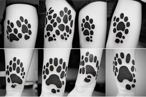 dog paw tattoo idea