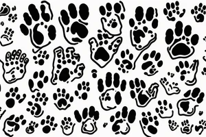 dog paw tattoo idea