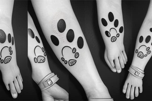 dog paw tattoo idea