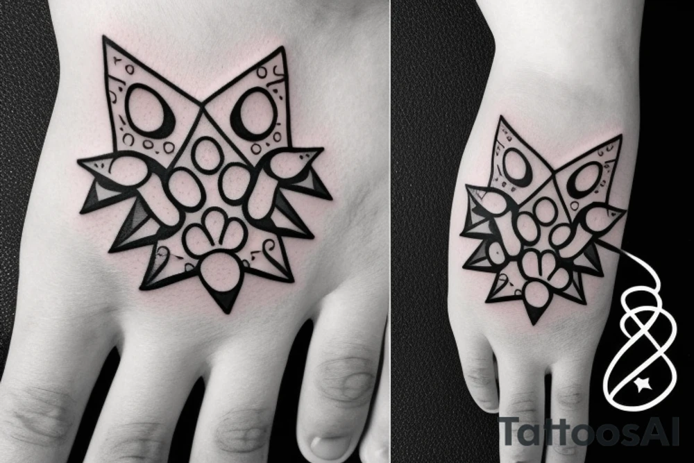 dog paw tattoo idea