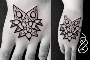 dog paw tattoo idea