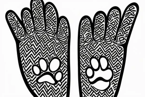 dog paw tattoo idea
