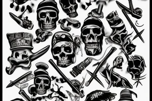 Totenkopf mit Cap tattoo idea