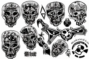 Totenkopf mit Cap tattoo idea