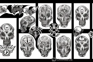 Totenkopf mit Cap tattoo idea