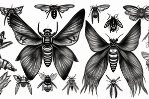 Death head moth tattoo idea