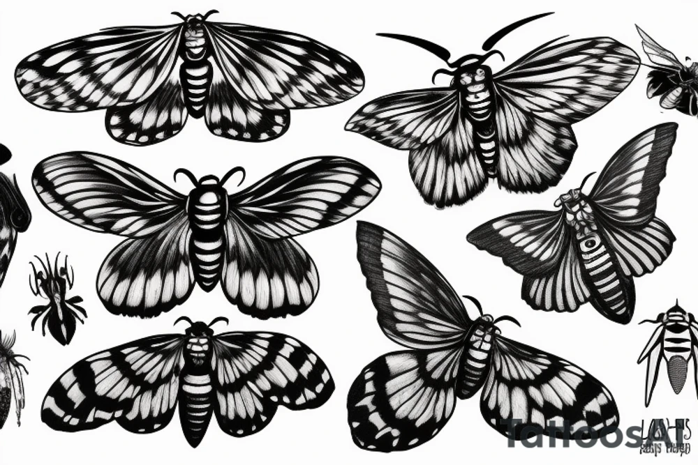 Death head moth tattoo idea