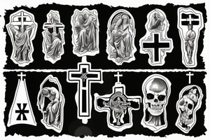 Cross in god we trust tattoo idea
