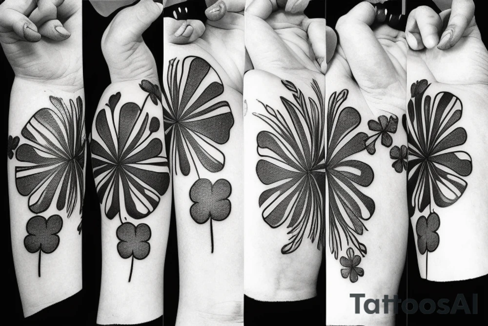 4 leaf clover tattoo idea