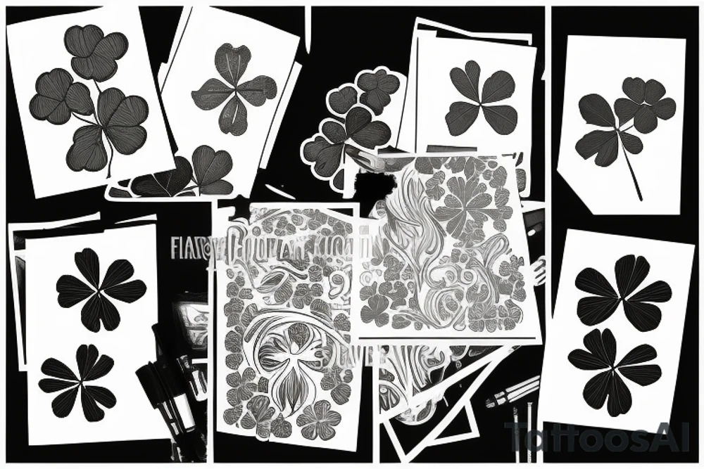 4 leaf clover tattoo idea