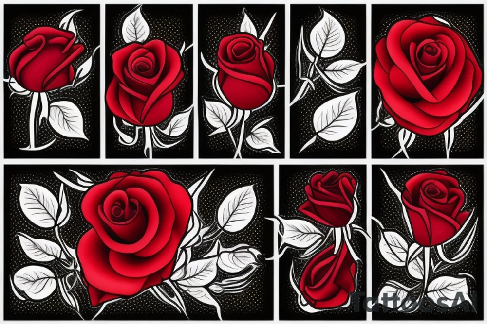 red rose in water tattoo idea