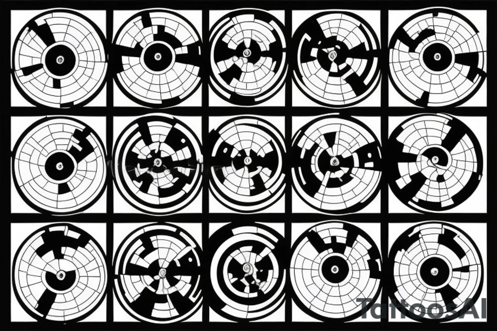 death star, minimal, line tattoo idea
