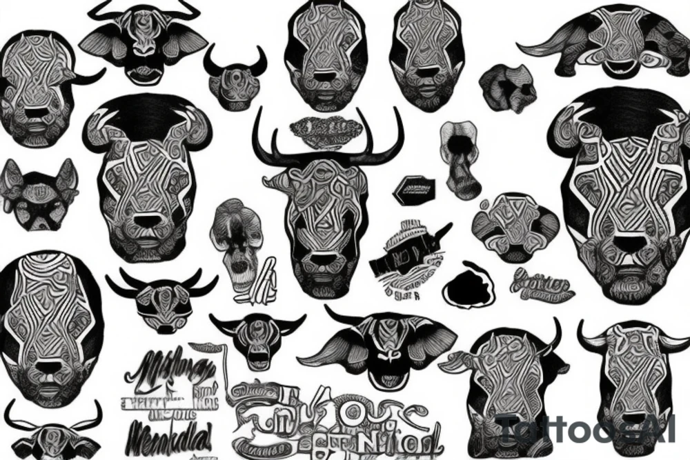 Bull Mandela tattoo idea
