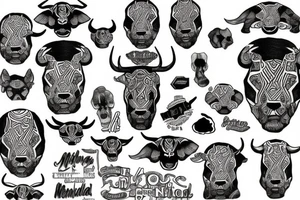 Bull Mandela tattoo idea