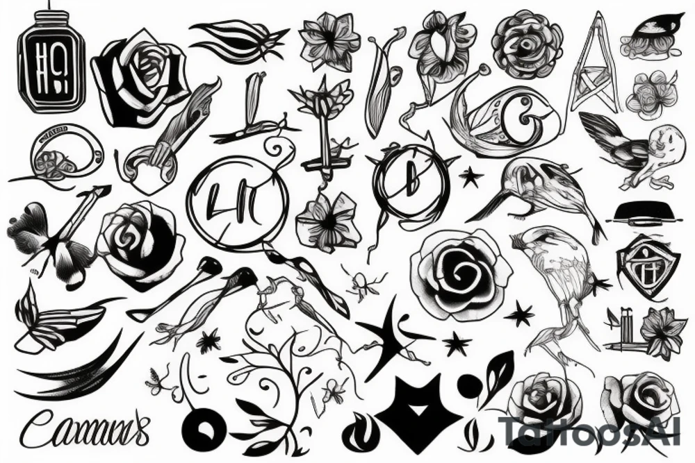 H, I, S, tattoo idea