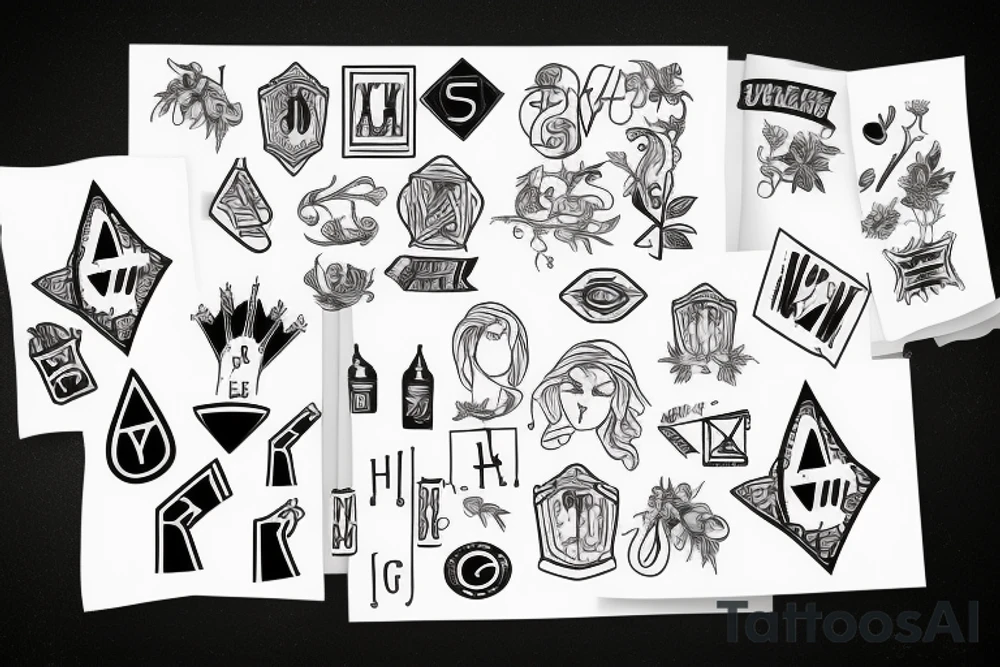 H, I, S, Family tattoo idea