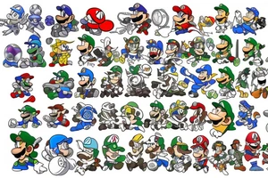 video game characters such as master chief , mario  , luigi, yoshi, samus, rainbow road, space, and maybe a drop ship tattoo idea
