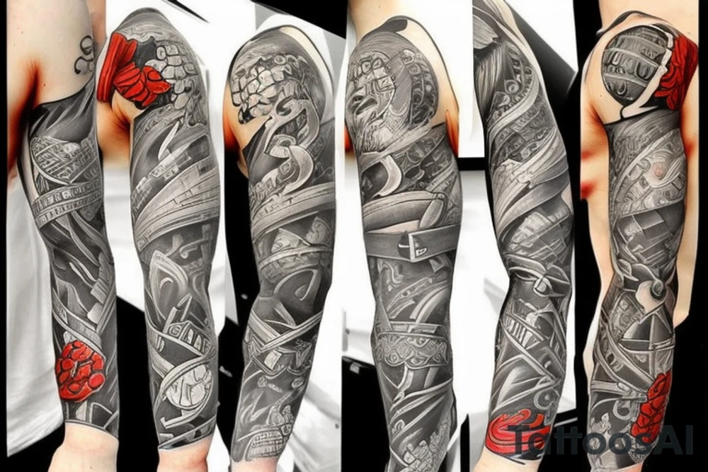 sleeve tattoo video game characters tattoo idea