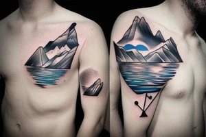 Mountains and Sea tattoo idea