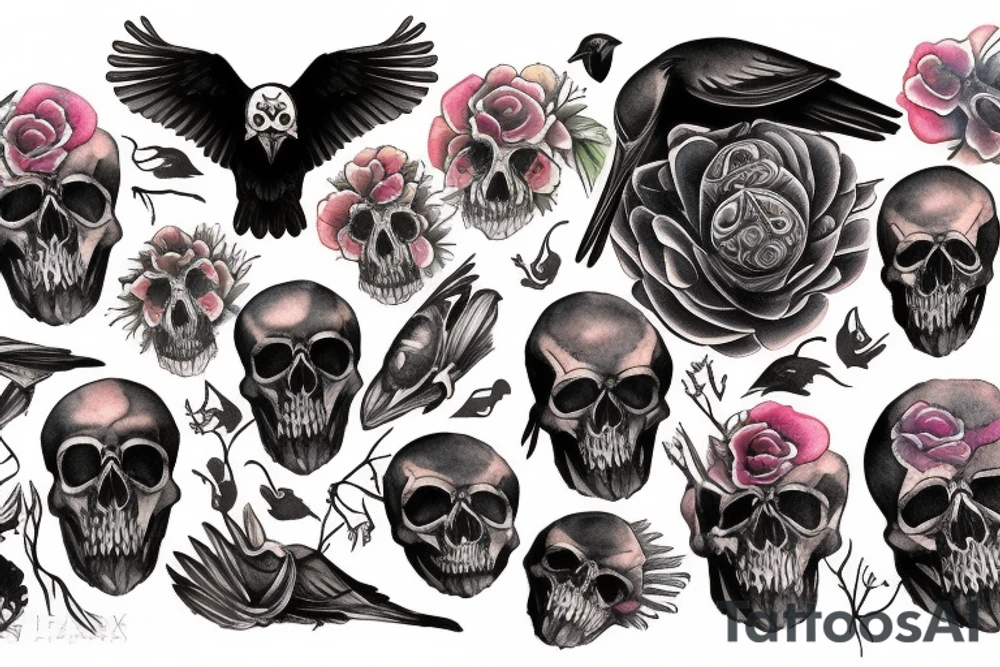 Crow Skull tattoo idea