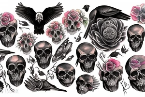 Crow Skull tattoo idea