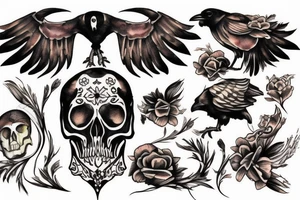 Crow Skull tattoo idea