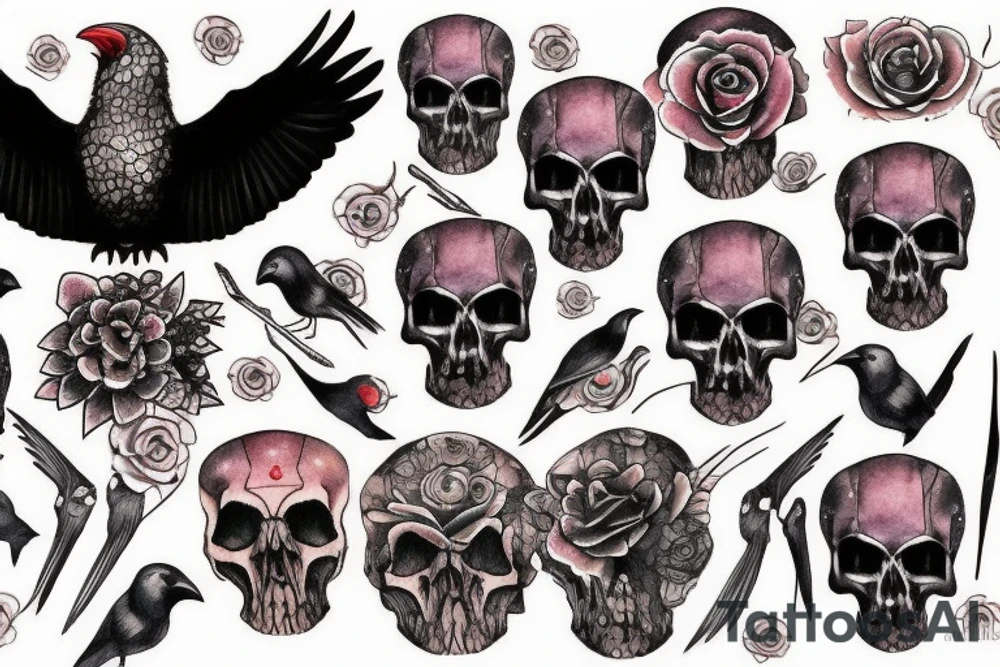 Crow Skull tattoo idea