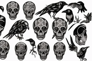 Crow Skull tattoo idea