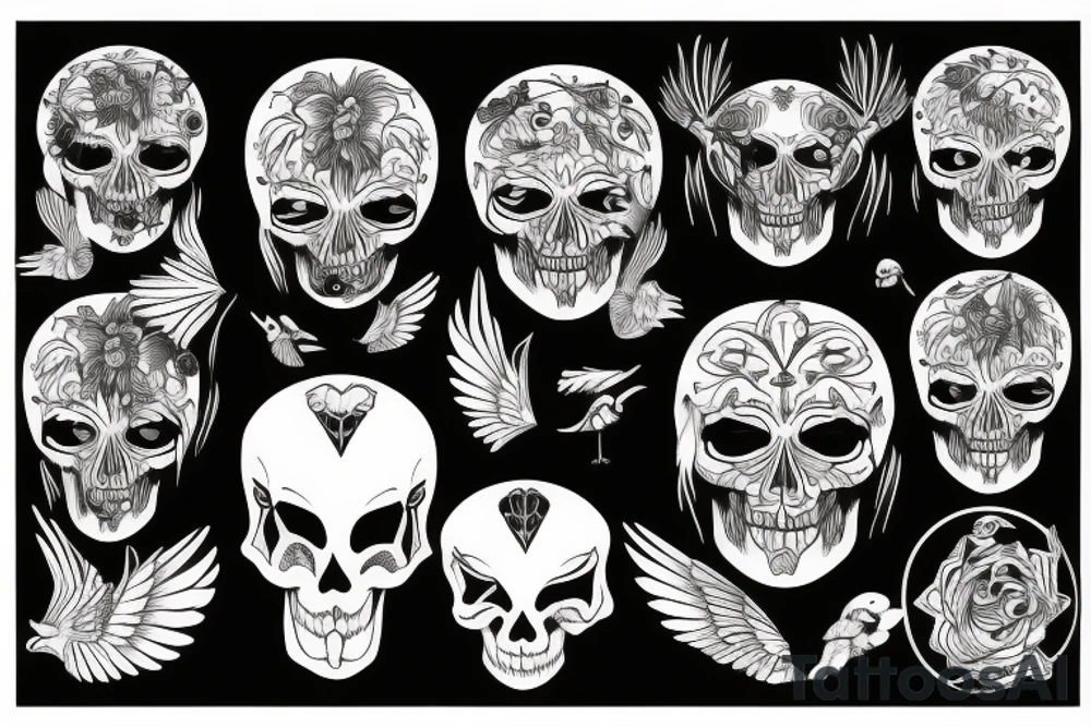 Crow Skeleton tattoo idea