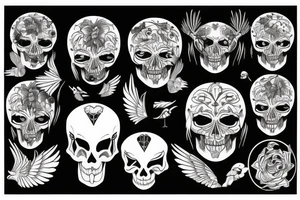 Crow Skeleton tattoo idea