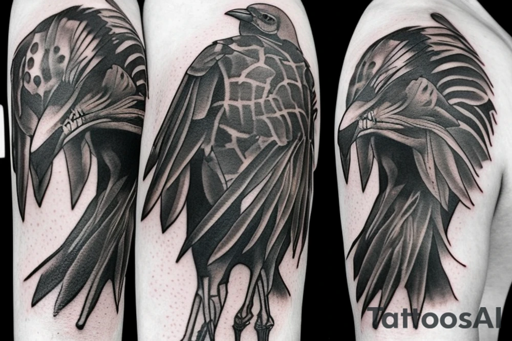 Crow Skeleton tattoo idea