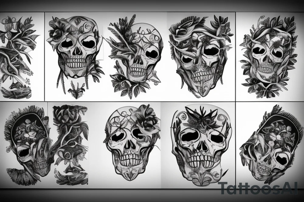 Crow Skeleton tattoo idea