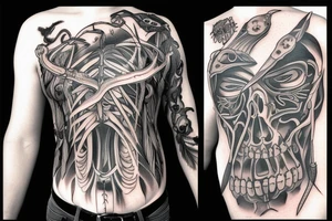 Crow Skeleton tattoo idea