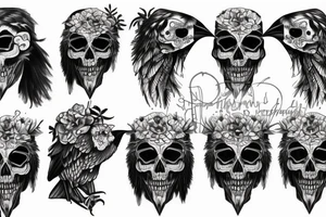 Crow Skeleton tattoo idea