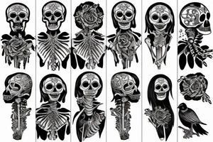 Crow Skeleton tattoo idea