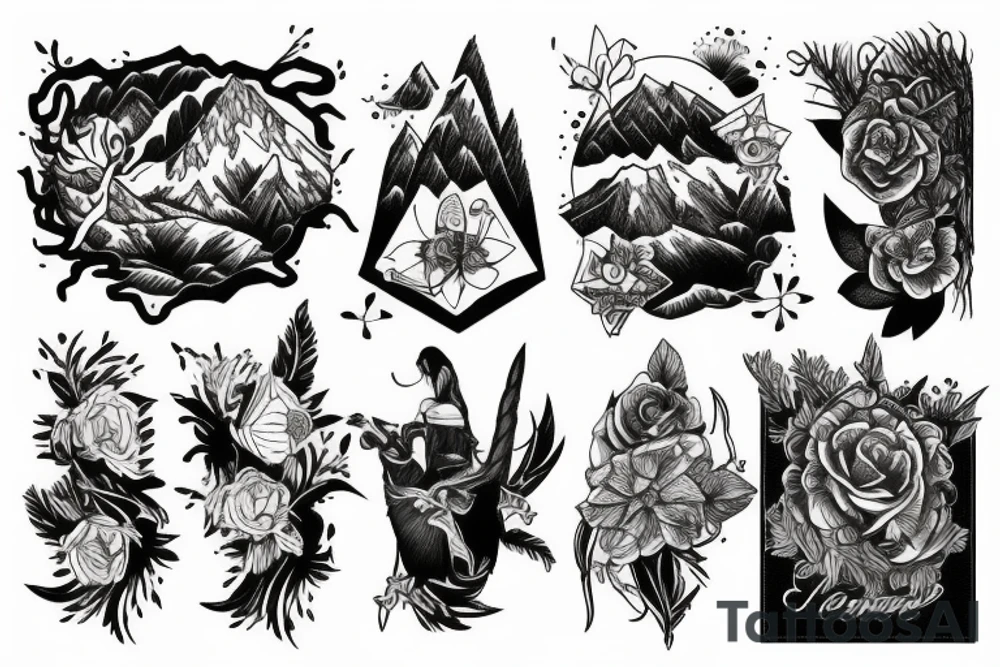 Mountains tattoo idea