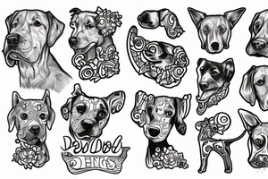 Dog with a bone tattoo idea