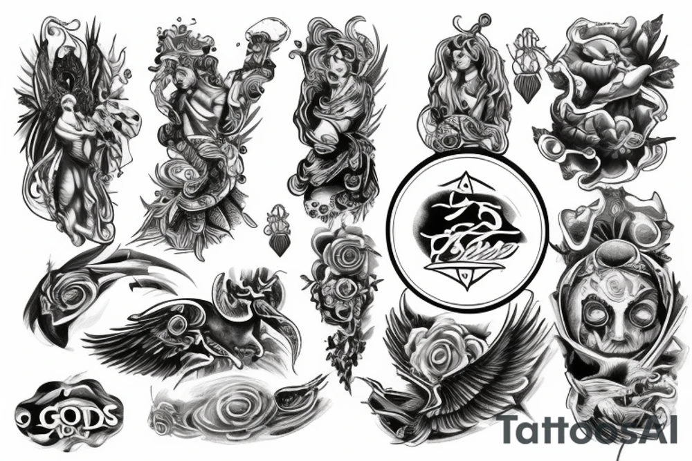 Three god tattoo idea