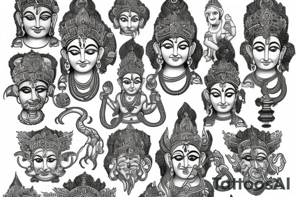Hindu gods tattoo idea