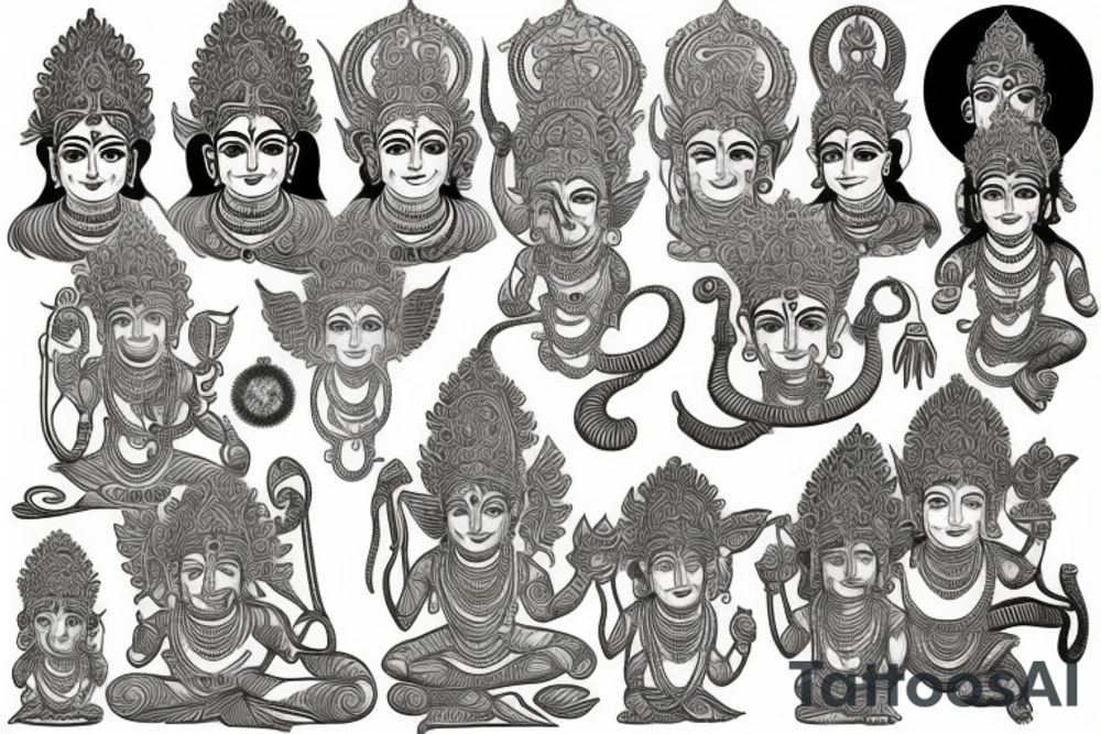 Hindu gods tattoo idea