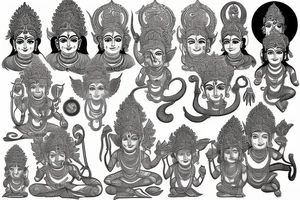 Hindu gods tattoo idea