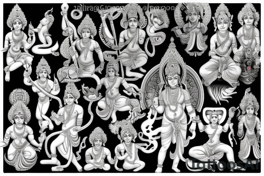 Hindu gods tattoo idea
