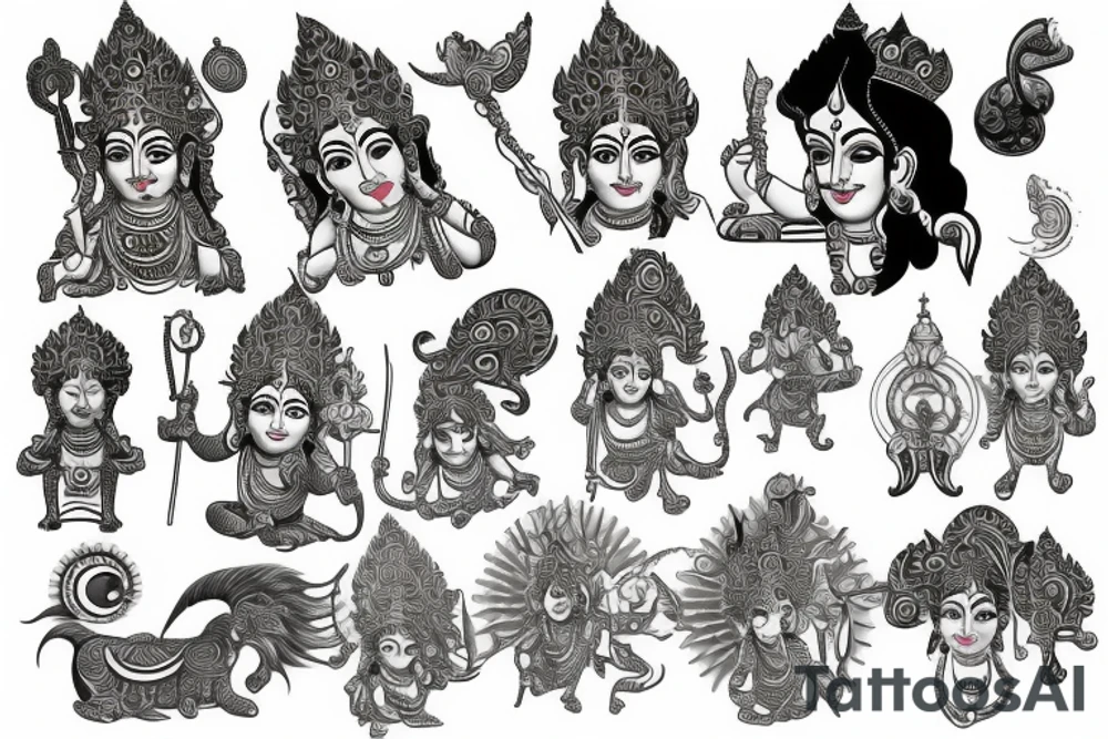 Hindu gods tattoo idea