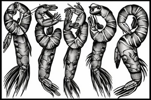shrimp tattoo idea